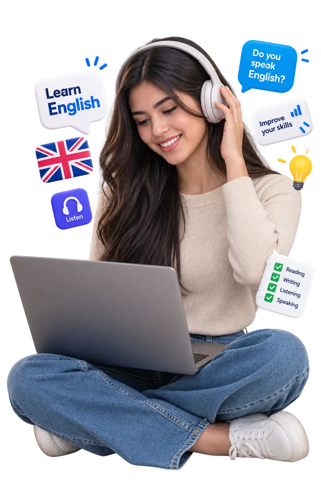 Estudiante de Yosy English mostrando su certificado